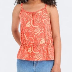 Cat & Jack Kids Orange Fruit Print Peplum Top